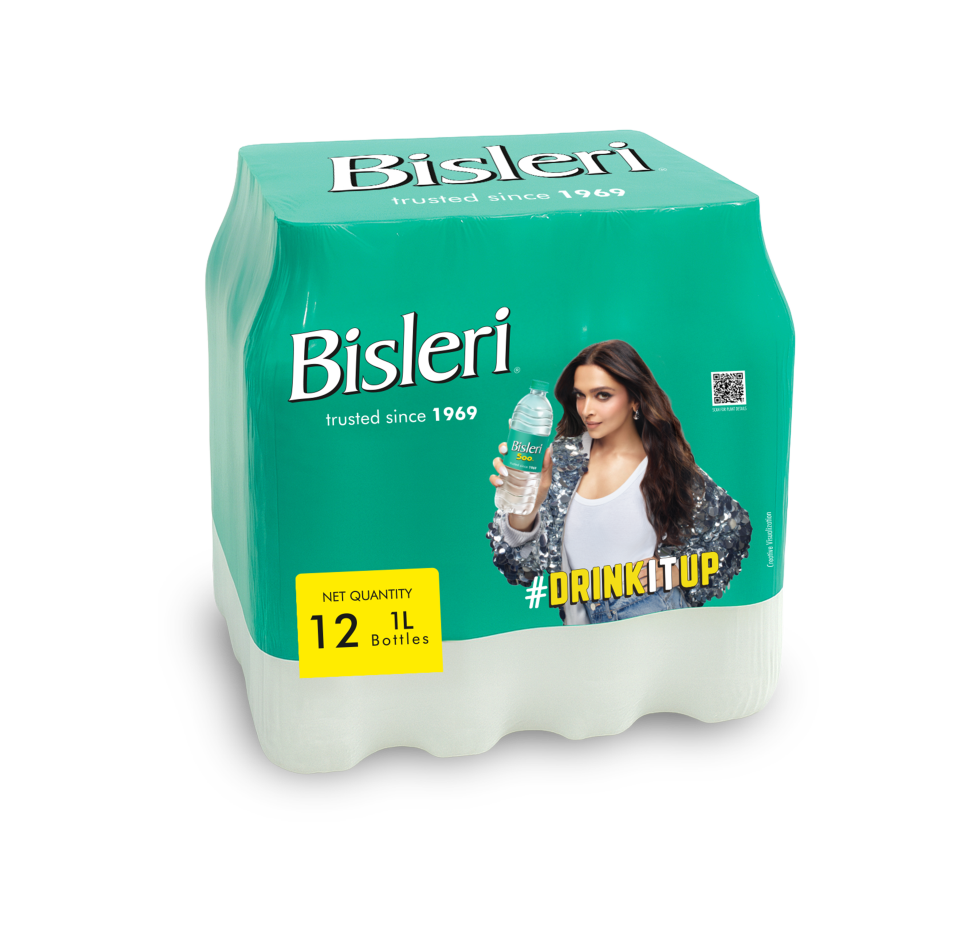 Bisleri 1 L Packaged Drinking Water case of 12 bottles